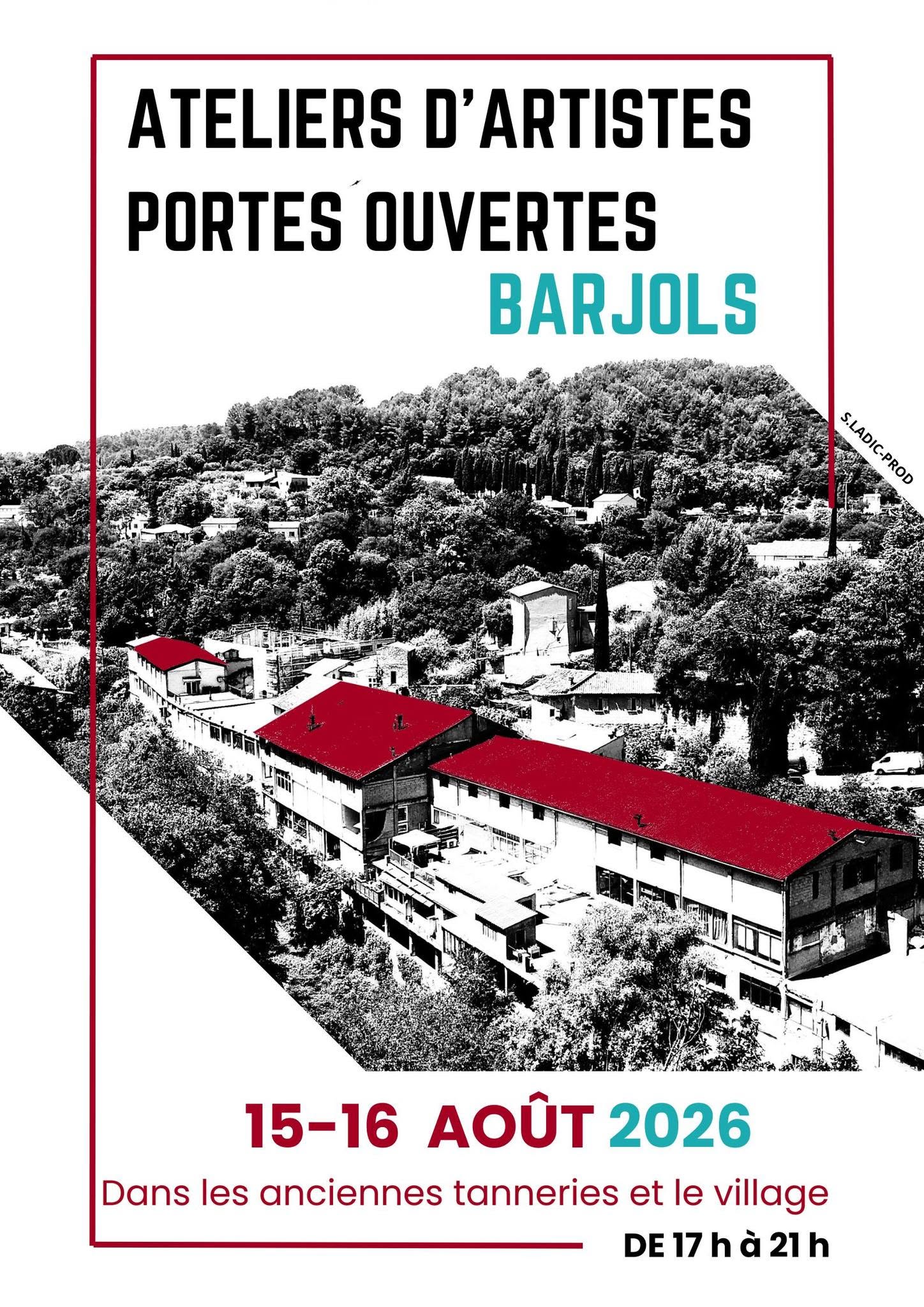 Portes ouvertes des ateliers d&rsquo;artistes aux anciennes tanneries de Barjols du 15 au 22 Août 2026 de 17h à 21h